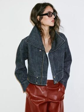 ZARA Z1975 CROPPED DENIM JACKET